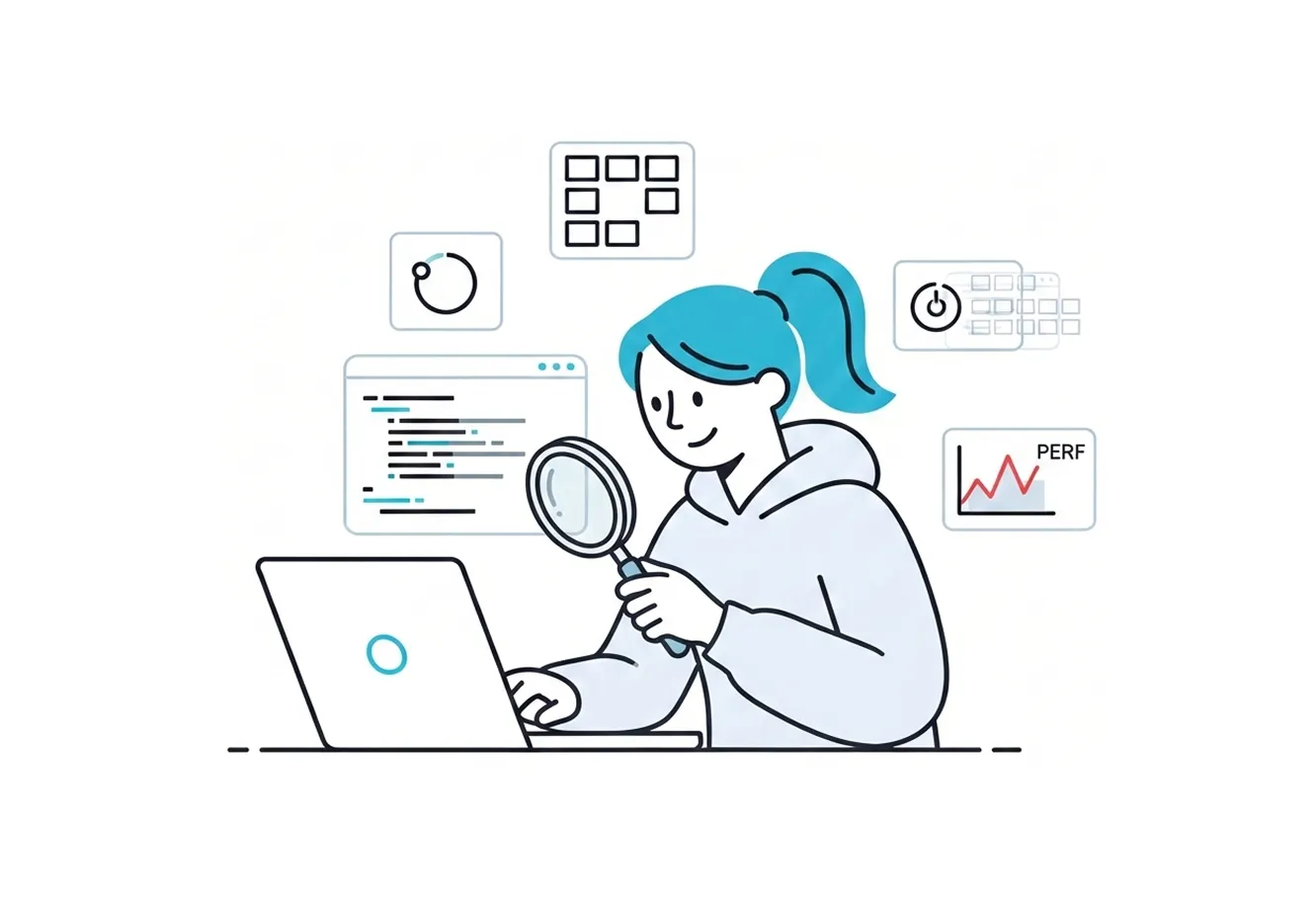 Diagram illustrating common problems in AI-generated frontend code