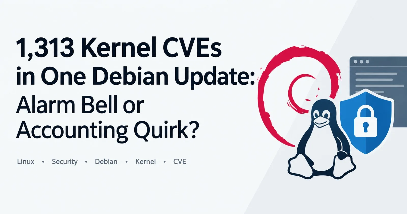 1,313 Kernel CVEs in One Debian Update: Alarm Bell or Accounting Quirk?