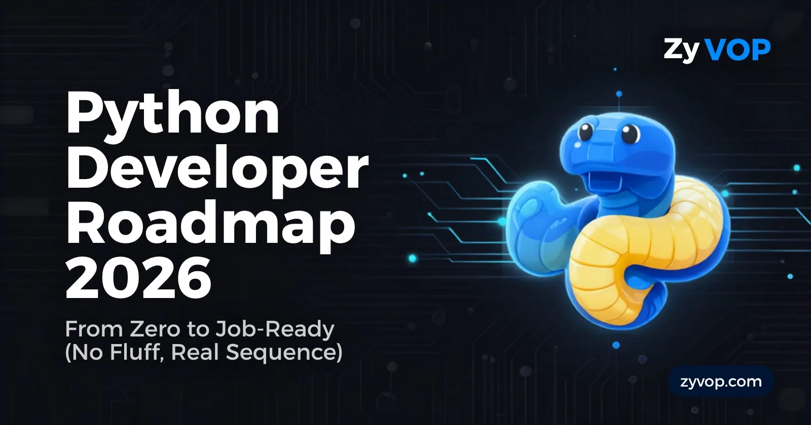 Python Developer Roadmap 2026 — From Zero to Job-Ready (No Fluff, Real Sequence)