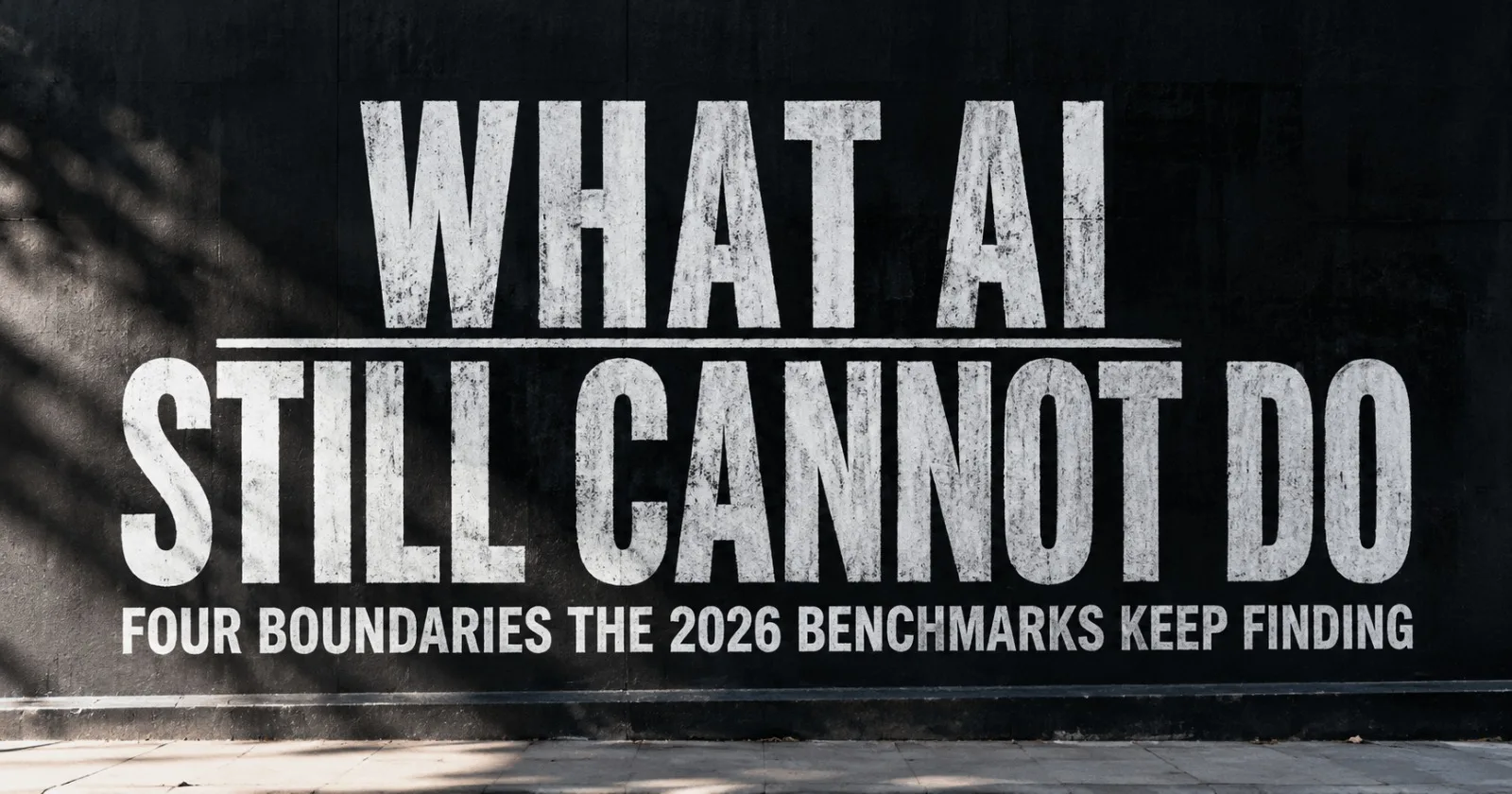 What AI Still Cannot Do: Four Boundaries the 2026 Benchmarks Keep Finding