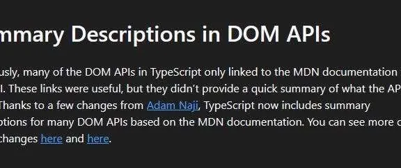 How I Connected MDN Documentation to TypeScript's DOM APIs