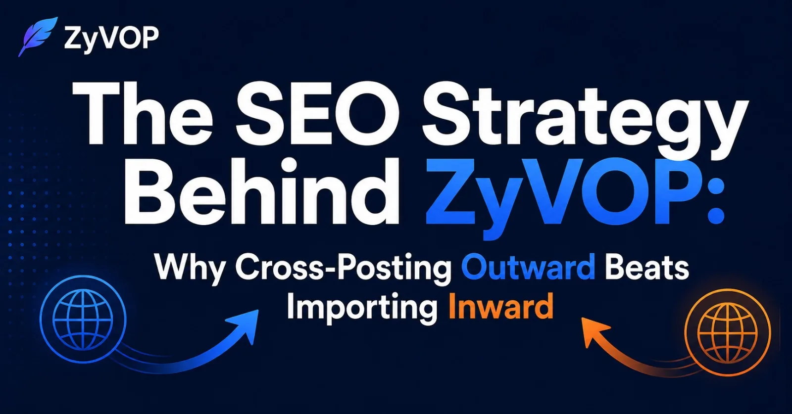 The SEO Strategy Behind ZyVOP: Why Cross-Posting Outward Beats Importing Inward
