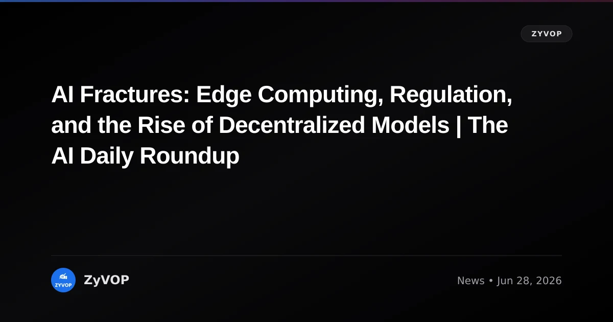 AI Fractures: Edge Computing, Regulation, and the Rise of Decentralized Models | The AI Daily Roundup