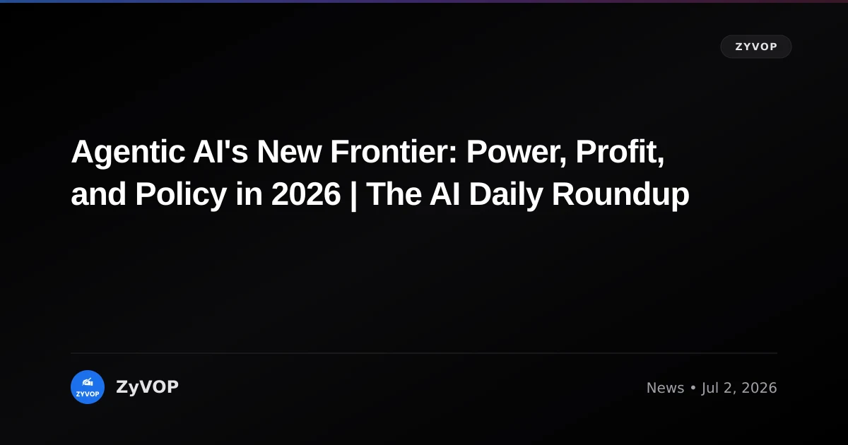 Agentic AI's New Frontier: Power, Profit, and Policy in 2026 | The AI Daily Roundup