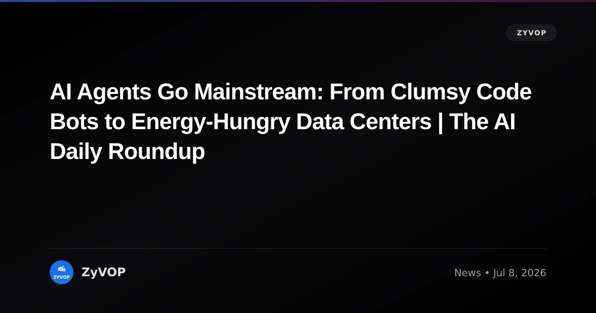 AI Agents Go Mainstream: From Clumsy Code Bots to Energy‑Hungry Data Centers | The AI Daily Roundup