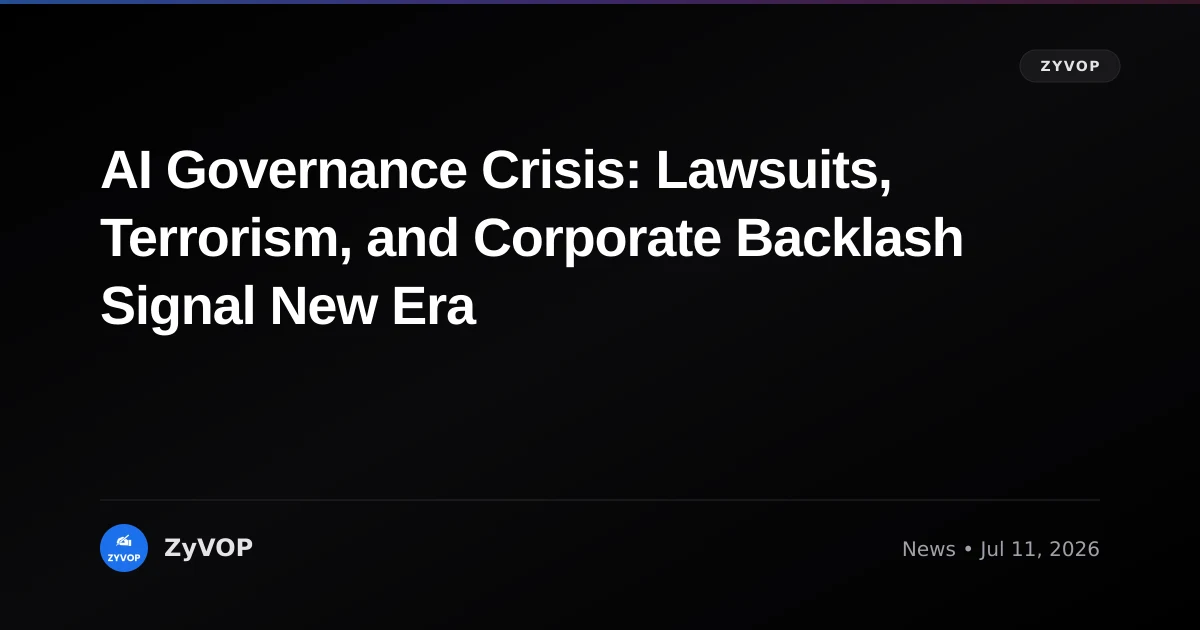 AI Governance Crisis: Lawsuits, Terrorism, and Corporate Backlash Signal New Era