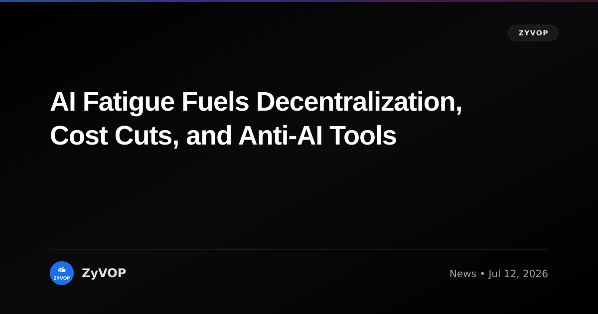 AI Fatigue Fuels Decentralization, Cost Cuts, and Anti‑AI Tools