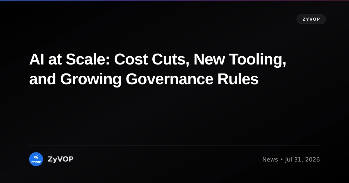 AI at Scale: Cost Cuts, New Tooling, and Growing Governance Rules