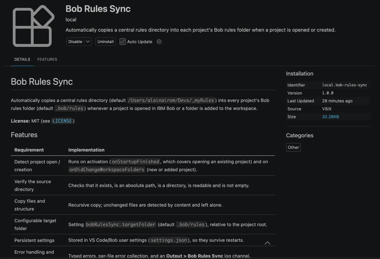 Automating Rules Importation in Bob IDE