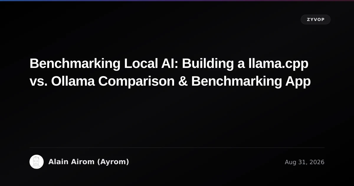 Benchmarking Local AI: Building a llama.cpp vs. Ollama Comparison & Benchmarking App
