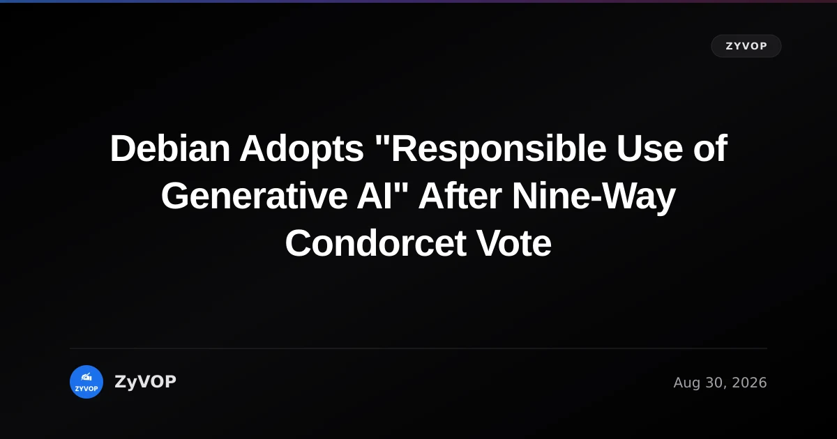 Debian Adopts "Responsible Use of Generative AI" After Nine-Way Condorcet Vote