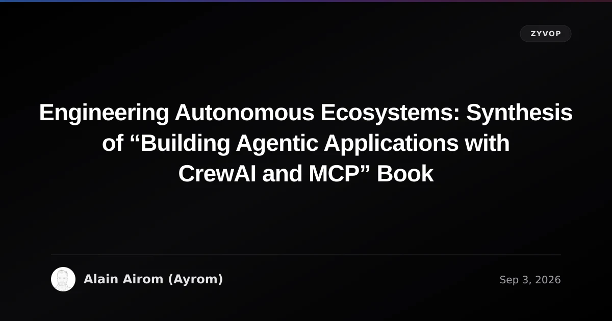 Engineering Autonomous Ecosystems: Synthesis of “Building Agentic Applications with CrewAI and MCP” Book