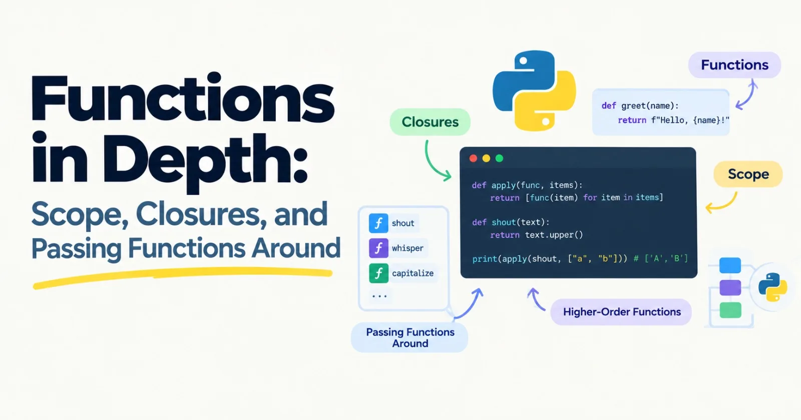Functions in Depth: Scope, Closures, and Passing Functions Around