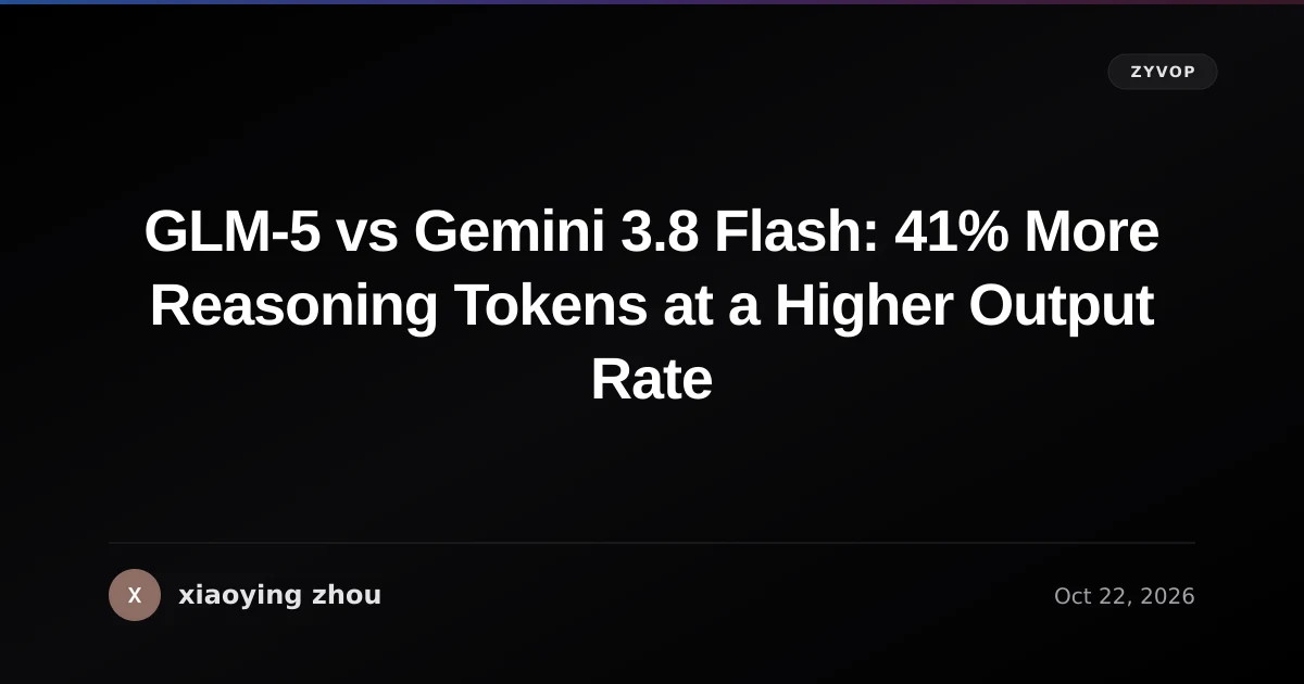 GLM-5 vs Gemini 3.8 Flash: 41% More Reasoning Tokens at a Higher Output Rate
