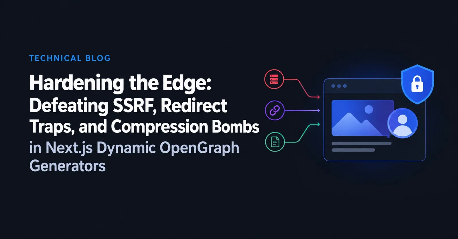 Hardening the Edge: Defeating SSRF, Redirect Traps, and Compression Bombs in Next.js Dynamic OpenGraph Generators