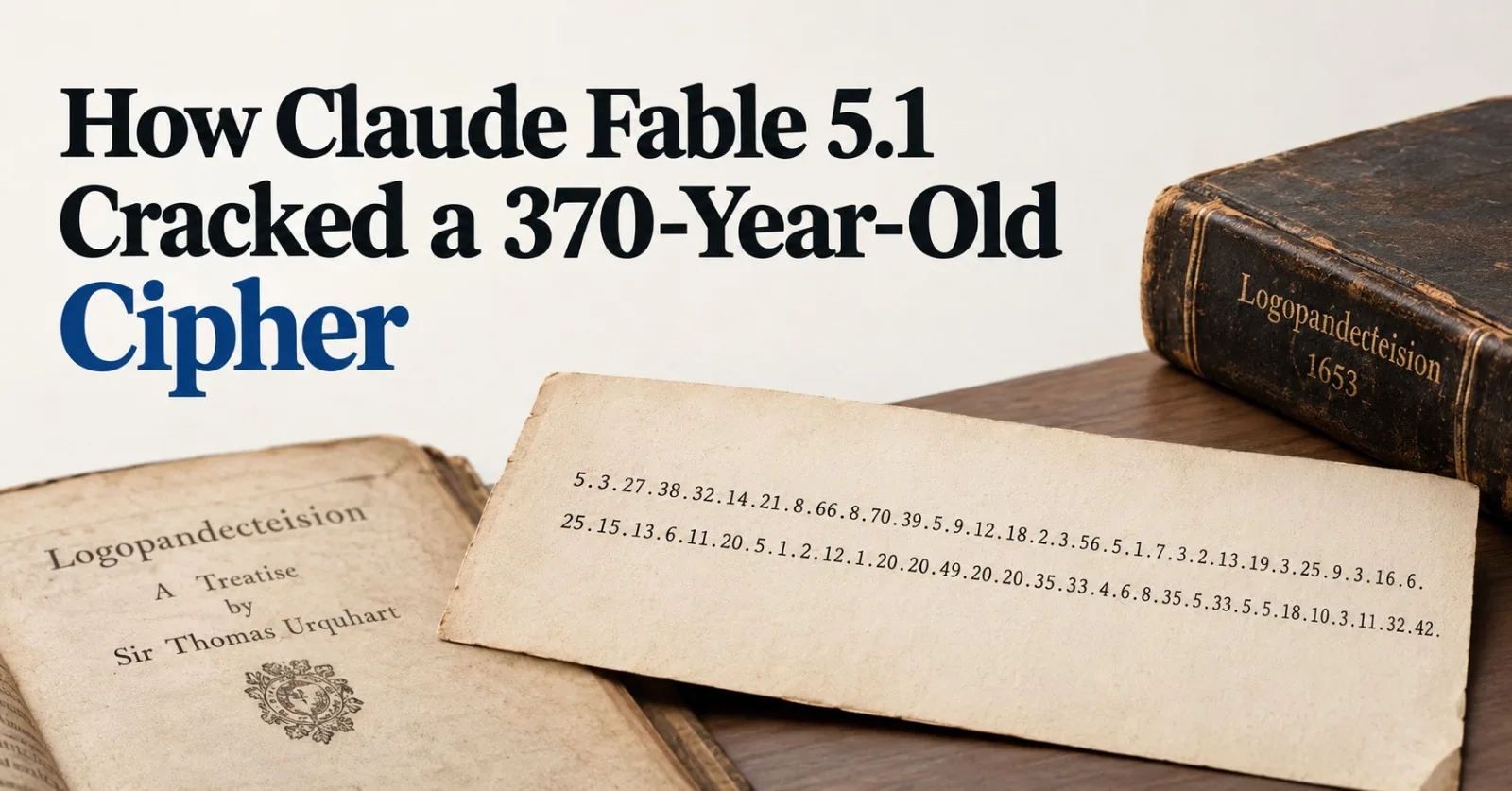 How Claude Fable 5.1 Cracked a 370-Year-Old Cipher