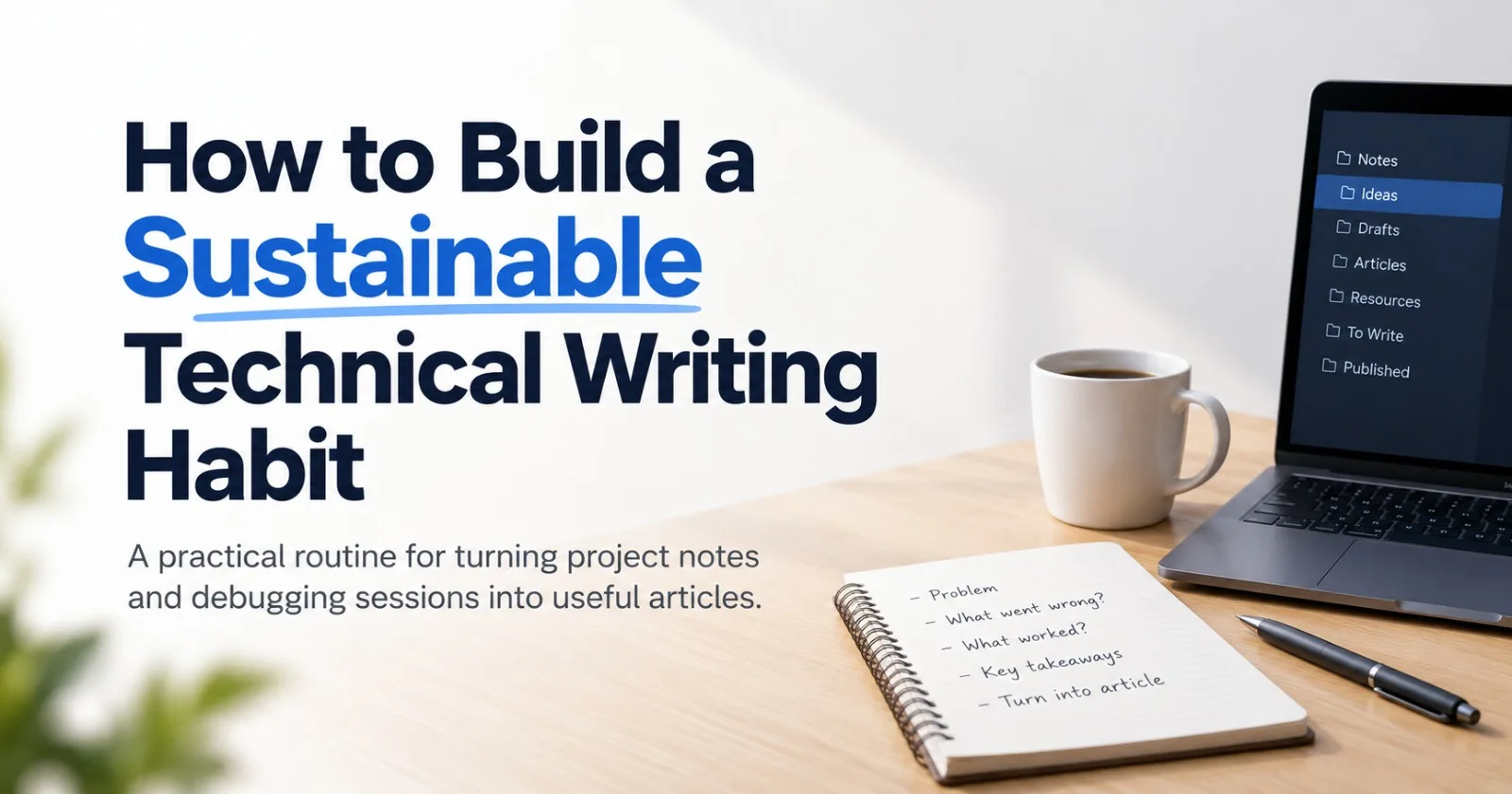How to Build a Sustainable Technical Writing Habit