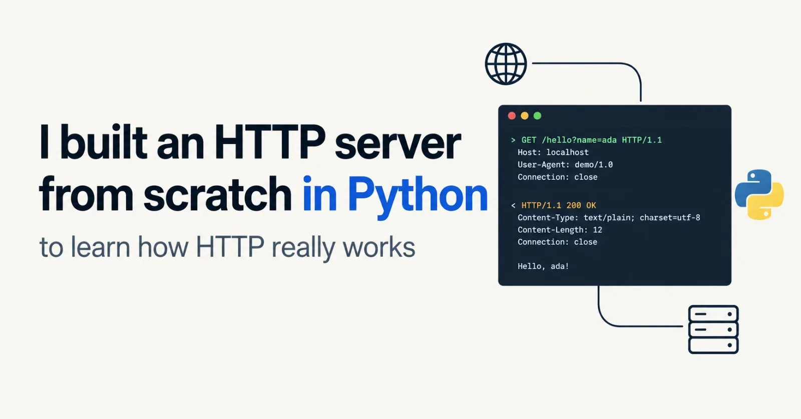 I built an HTTP server from scratch in Python to learn how HTTP really works