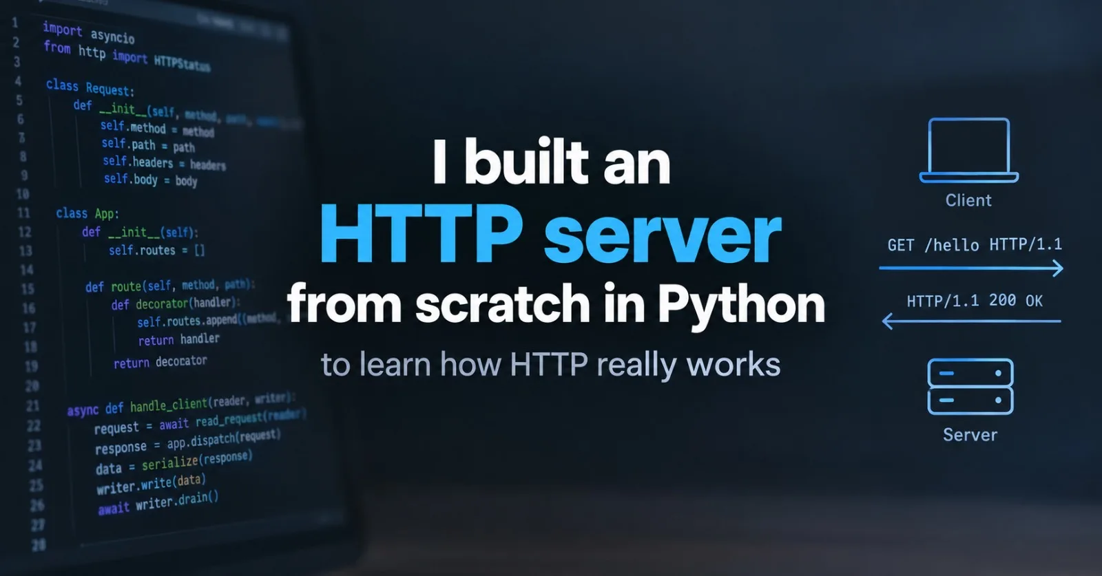 I built an HTTP server from scratch in Python to learn how HTTP really works