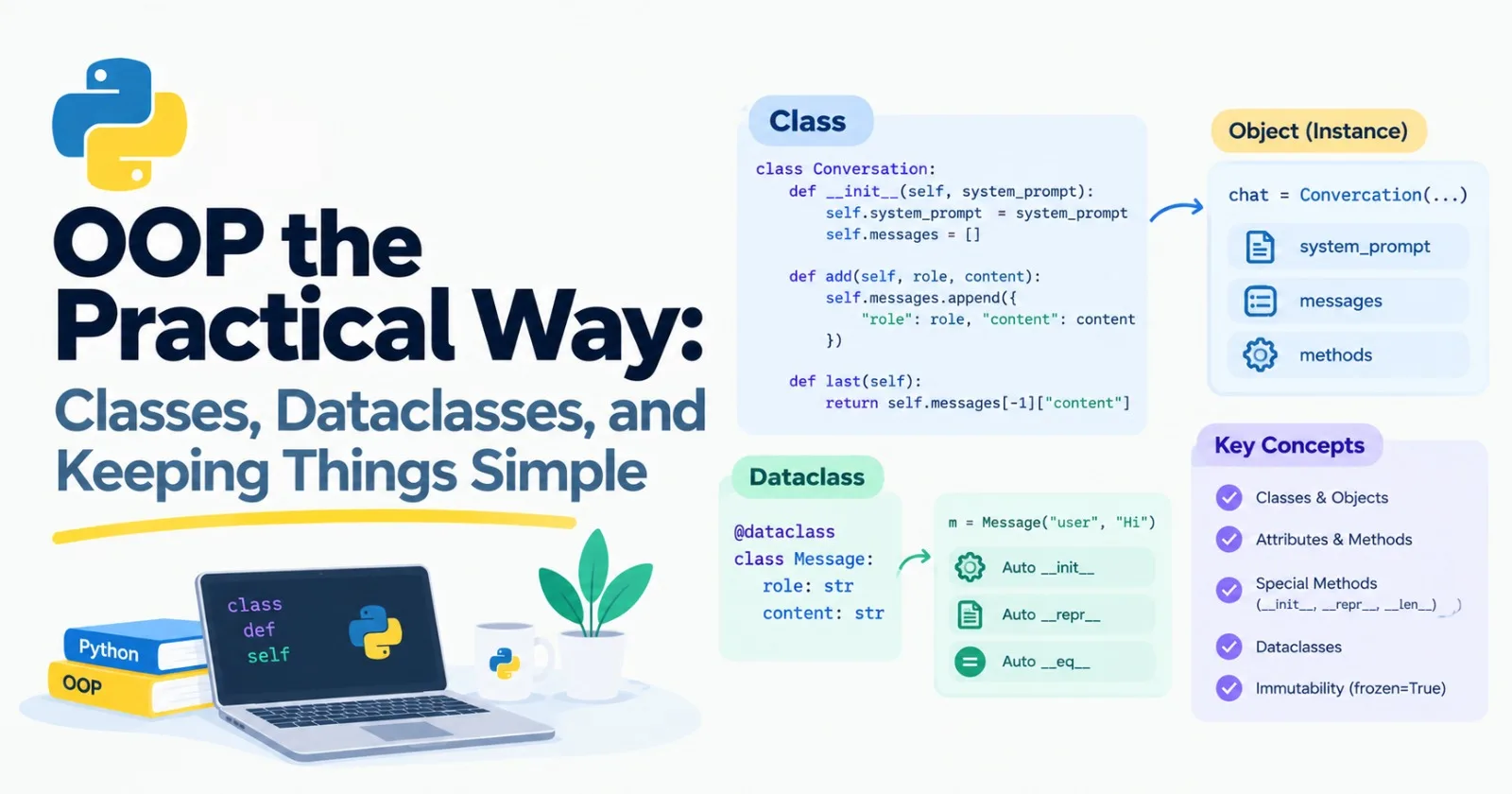 OOP the Practical Way: Classes, Dataclasses, and Keeping Things Simple