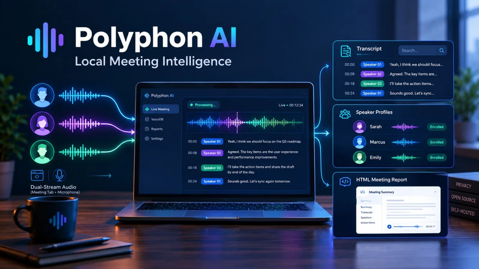 Polyphon AI: Local Meeting Intelligence