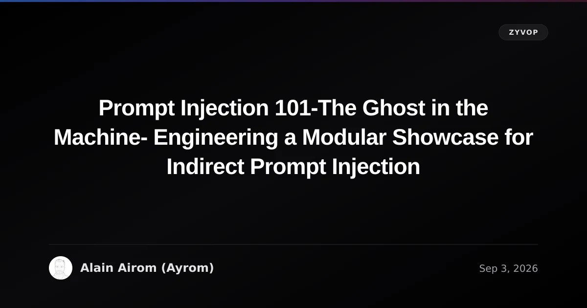 Prompt Injection 101-The Ghost in the Machine- Engineering a Modular Showcase for Indirect Prompt Injection