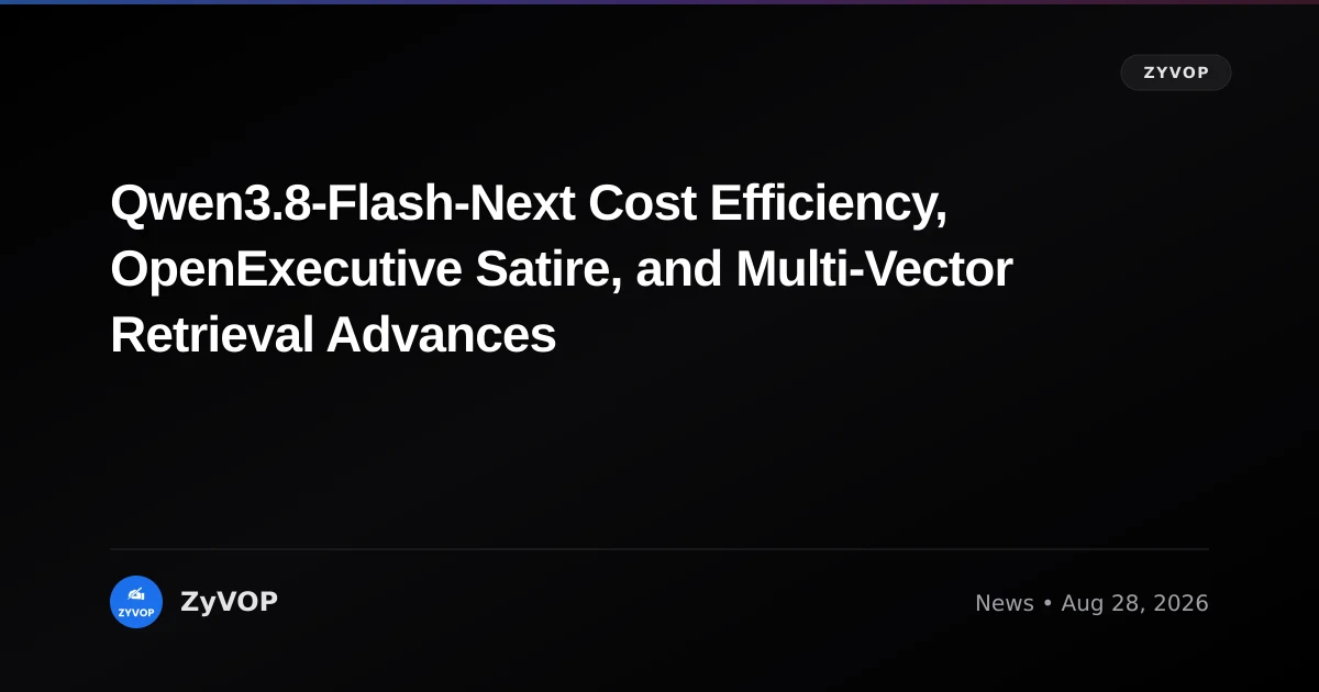 Qwen3.8-Flash-Next Cost Efficiency, OpenExecutive Satire, and Multi-Vector Retrieval Advances