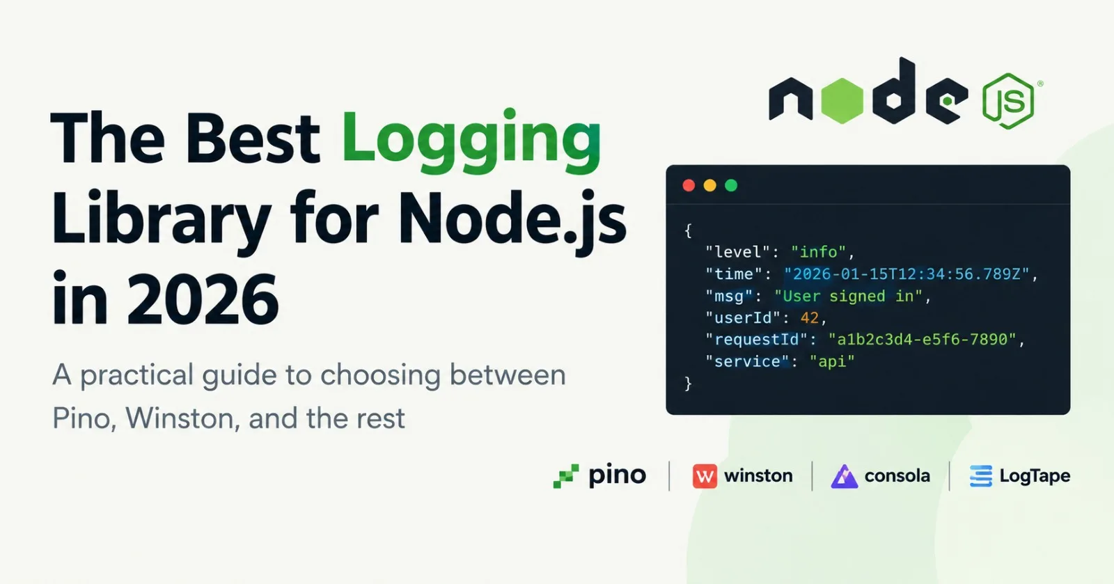 The Best Logging Library for Node.js in 2026