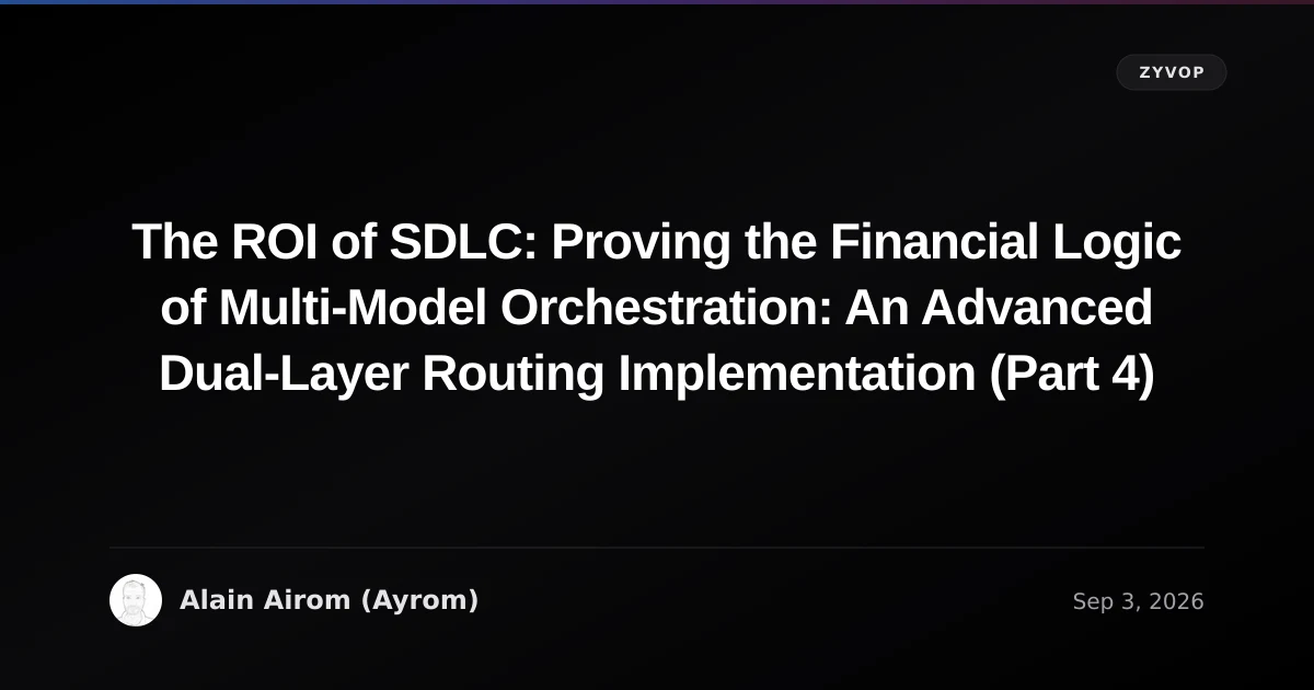 The ROI of SDLC: Proving the Financial Logic of Multi-Model Orchestration: An Advanced Dual-Layer Routing Implementation (Part 4)