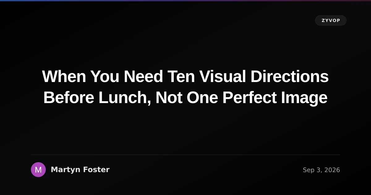 When You Need Ten Visual Directions Before Lunch, Not One Perfect Image