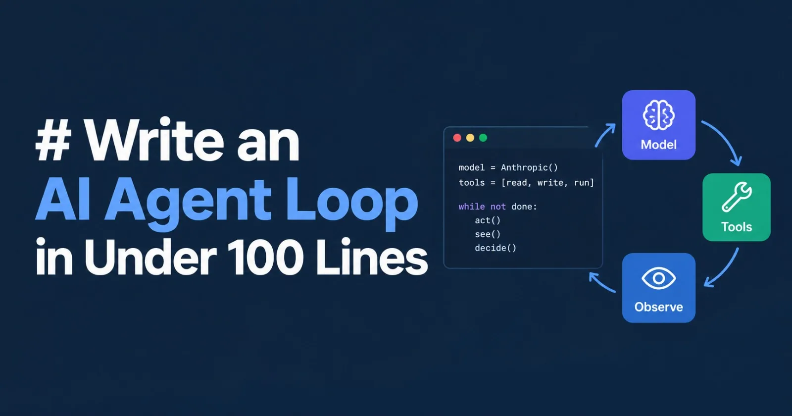 Write an AI Agent Loop in Under 100 Lines
